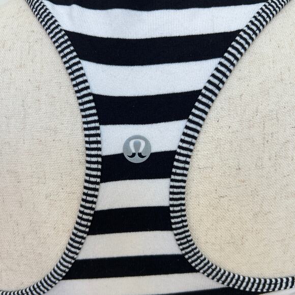 LULULEMON Women's Cool Racerback In Apex Stripe Black White - Picture 4 of 8
